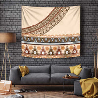 Bula Fiji Tapestry 2025 Pasifika Traditional Fijian Masi LT14 Beige - Polynesian Pride