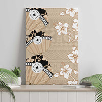 Bula Fiji Iri Buli Canvas Wall Art Woven Fan With Fijian Tapa LT14 - Polynesian Pride