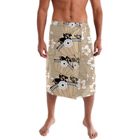 Bula Fiji Iri Buli Lavalava Woven Fan With Fijian Tapa LT14 Beige - Polynesian Pride