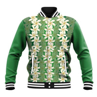Ia Orana Tahiti Tiare Maori Seamless Style Baseball Jacket LT14 Unisex Green - Polynesian Pride
