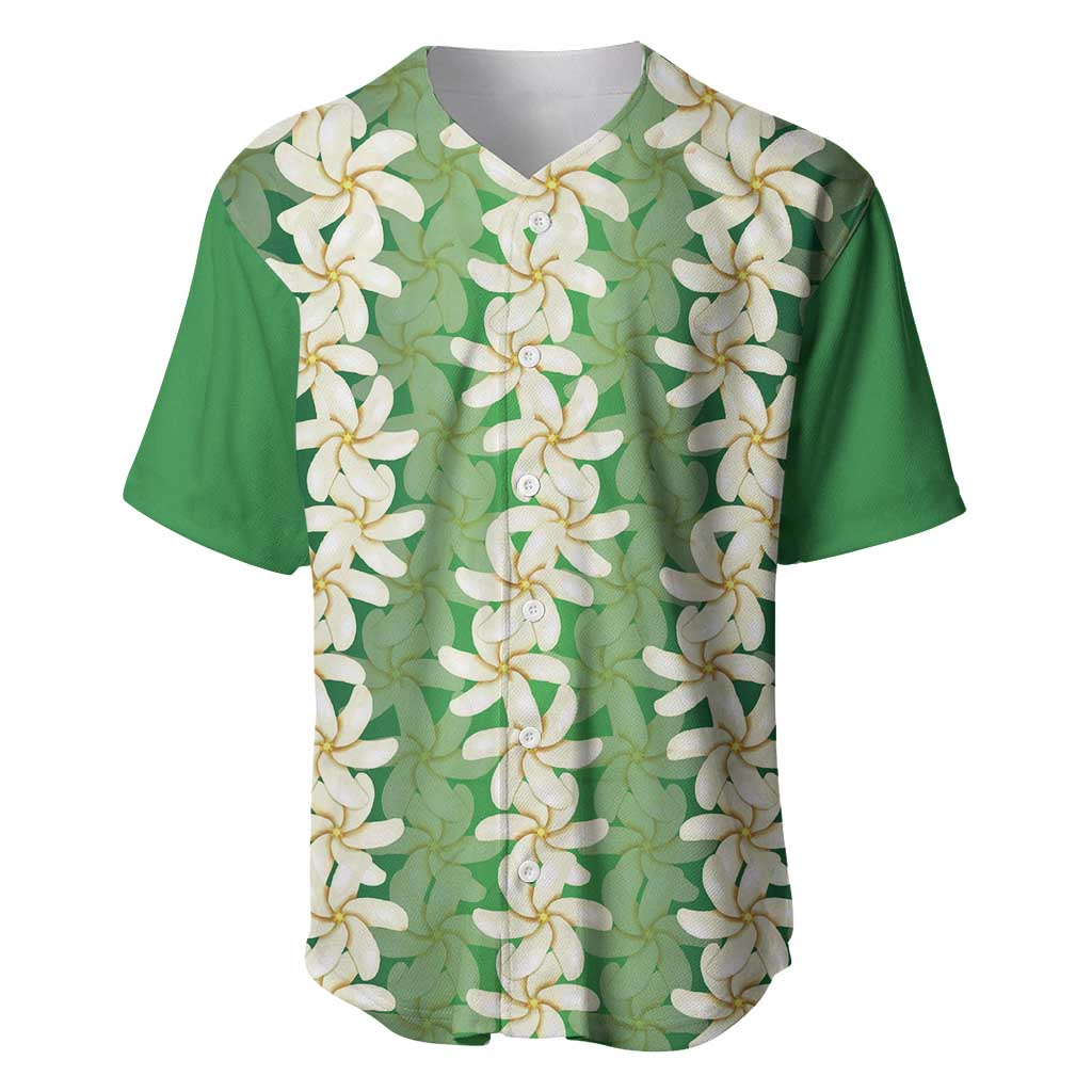 Ia Orana Tahiti Tiare Maori Seamless Style Baseball Jersey LT14 Green - Polynesian Pride