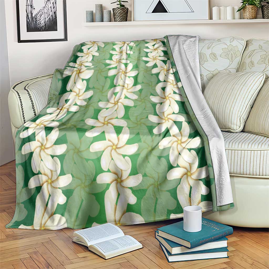 Ia Orana Tahiti Tiare Maori Seamless Style Blanket LT14 Green - Polynesian Pride