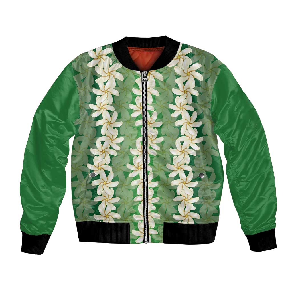 Ia Orana Tahiti Tiare Maori Seamless Style Bomber Jacket LT14 Unisex Green - Polynesian Pride