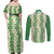 Ia Orana Tahiti Tiare Maori Seamless Style Couples Matching Off Shoulder Maxi Dress and Long Sleeve Button Shirt