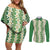 Ia Orana Tahiti Tiare Maori Seamless Style Couples Matching Off Shoulder Short Dress and Long Sleeve Button Shirt