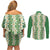 Ia Orana Tahiti Tiare Maori Seamless Style Couples Matching Off Shoulder Short Dress and Long Sleeve Button Shirt