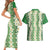 Ia Orana Tahiti Tiare Maori Seamless Style Couples Matching Short Sleeve Bodycon Dress and Hawaiian Shirt