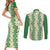 Ia Orana Tahiti Tiare Maori Seamless Style Couples Matching Short Sleeve Bodycon Dress and Long Sleeve Button Shirt