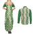 Ia Orana Tahiti Tiare Maori Seamless Style Couples Matching Summer Maxi Dress and Long Sleeve Button Shirt