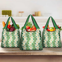 Ia Orana Tahiti Tiare Maori Seamless Style Grocery Bag LT14 3-pack One Size Green - Polynesian Pride
