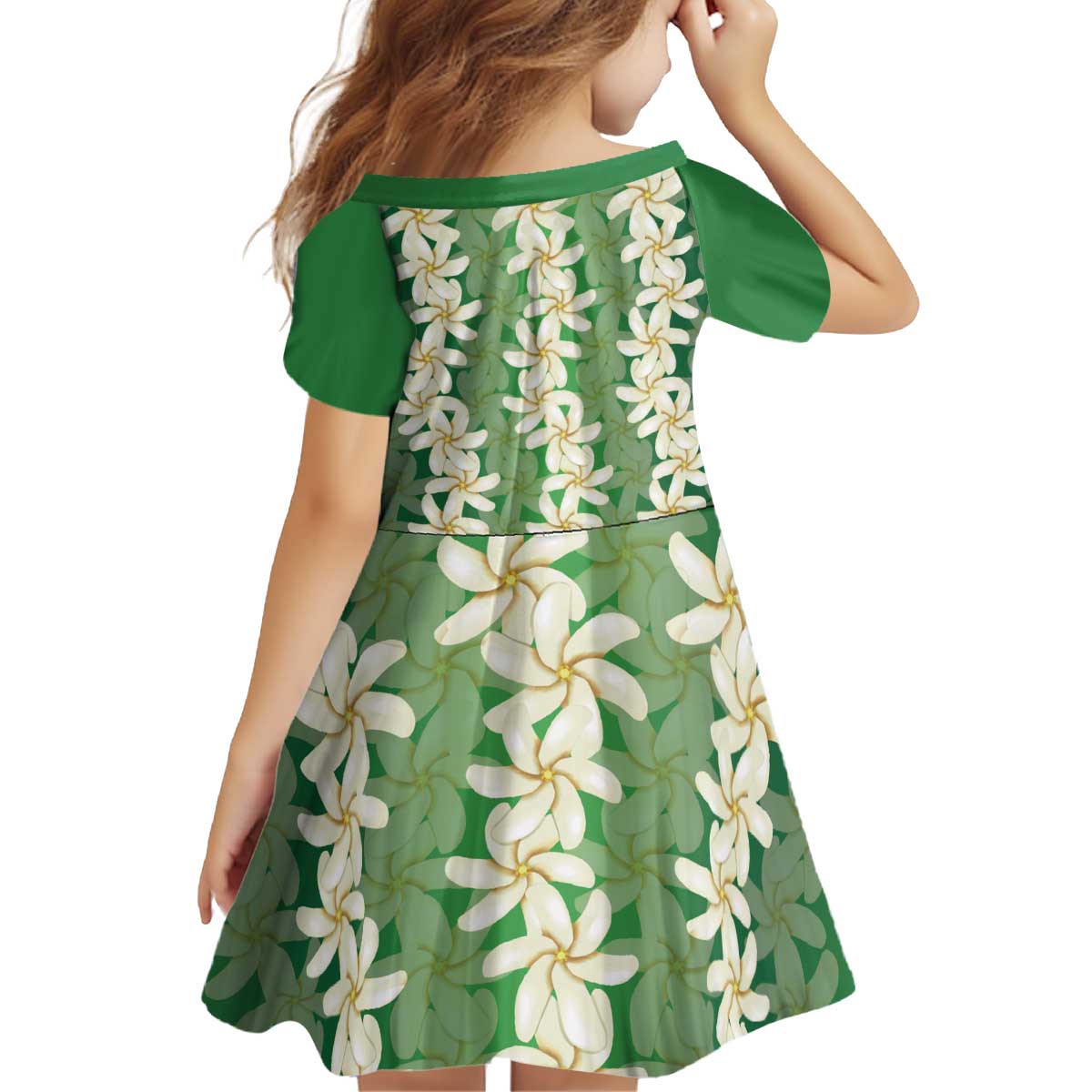 Ia Orana Tahiti Tiare Maori Seamless Style Kid Short Sleeve Dress LT14 - Polynesian Pride