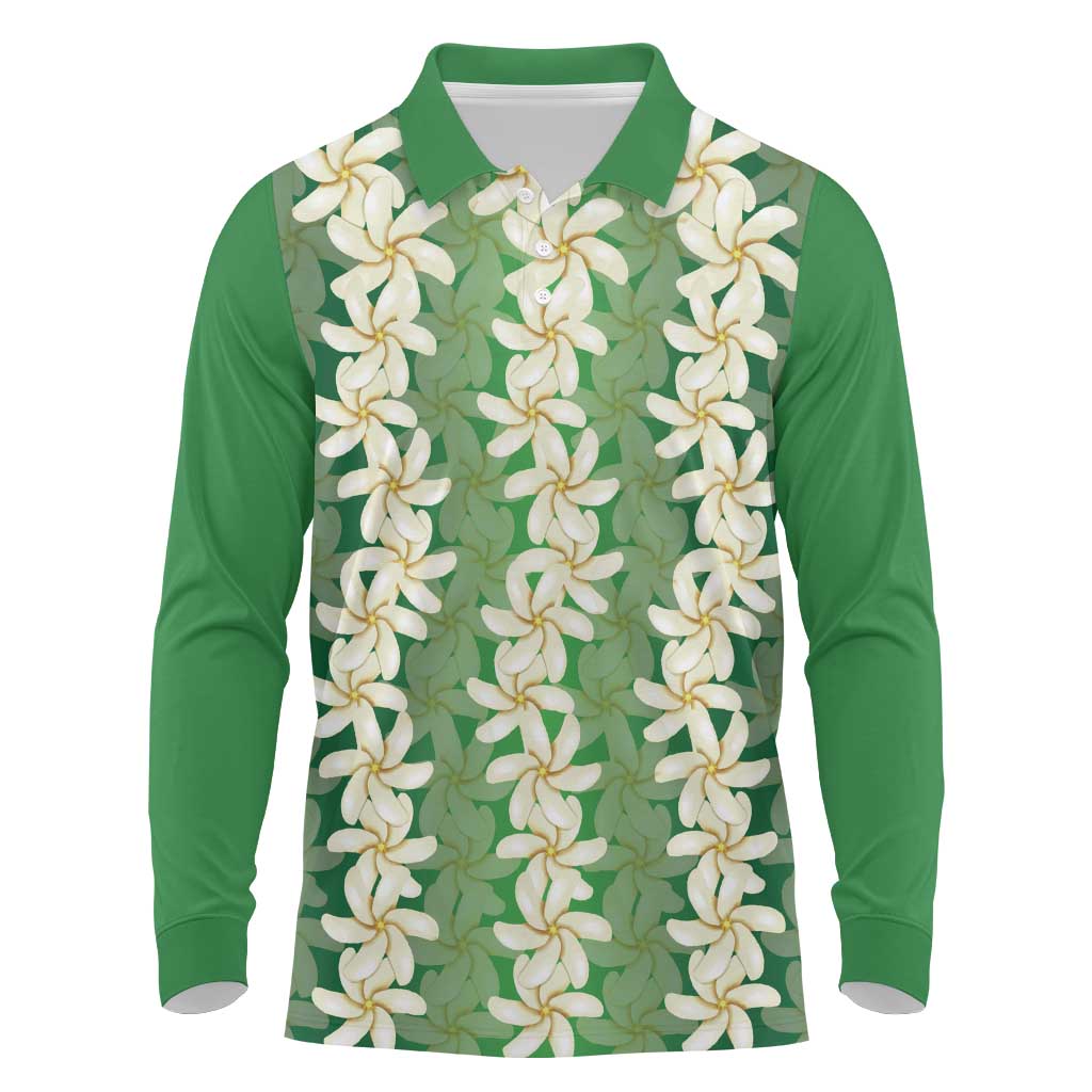 Ia Orana Tahiti Tiare Maori Seamless Style Long Sleeve Polo Shirt