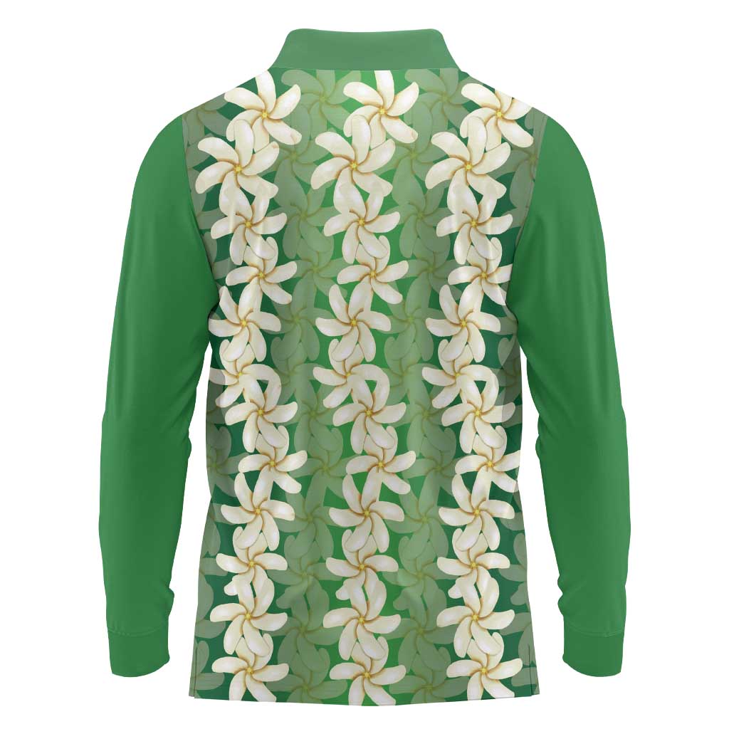 Ia Orana Tahiti Tiare Maori Seamless Style Long Sleeve Polo Shirt LT14 - Polynesian Pride