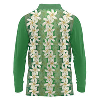 Ia Orana Tahiti Tiare Maori Seamless Style Long Sleeve Polo Shirt LT14 - Polynesian Pride