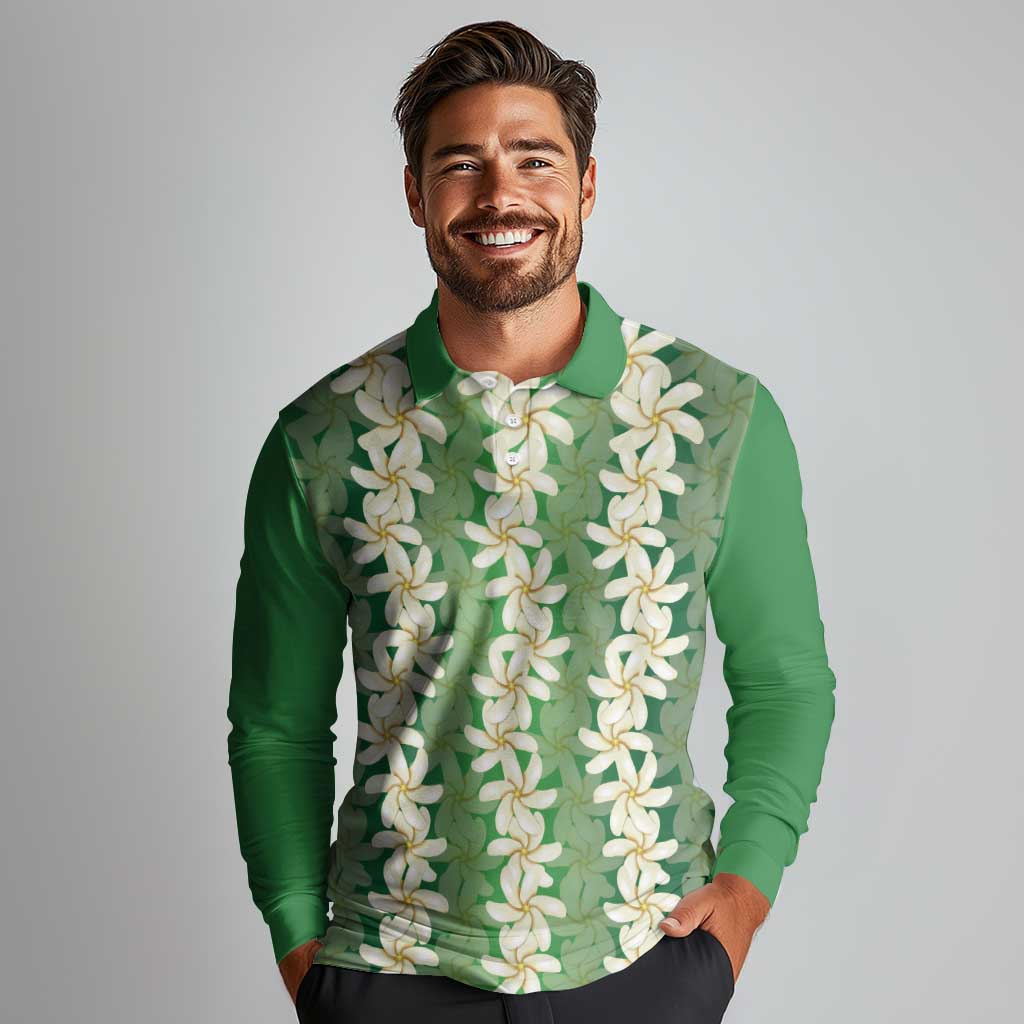 Ia Orana Tahiti Tiare Maori Seamless Style Long Sleeve Polo Shirt LT14 - Polynesian Pride