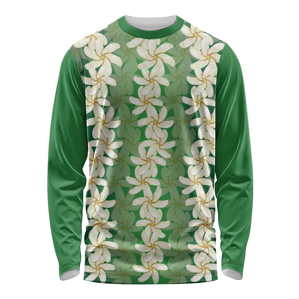 Ia Orana Tahiti Tiare Maori Seamless Style Long Sleeve Shirt LT14 Unisex Green - Polynesian Pride