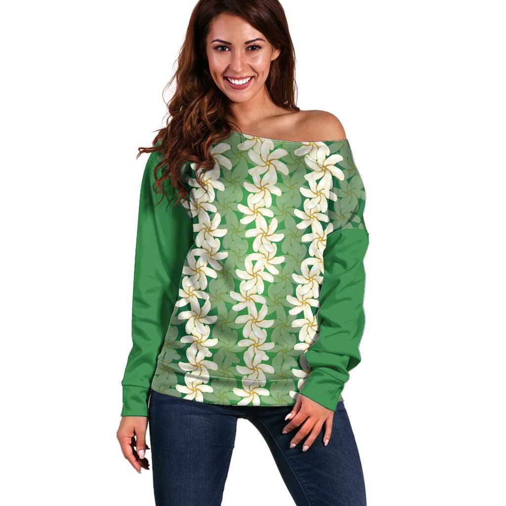 Ia Orana Tahiti Tiare Maori Seamless Style Off Shoulder Sweater