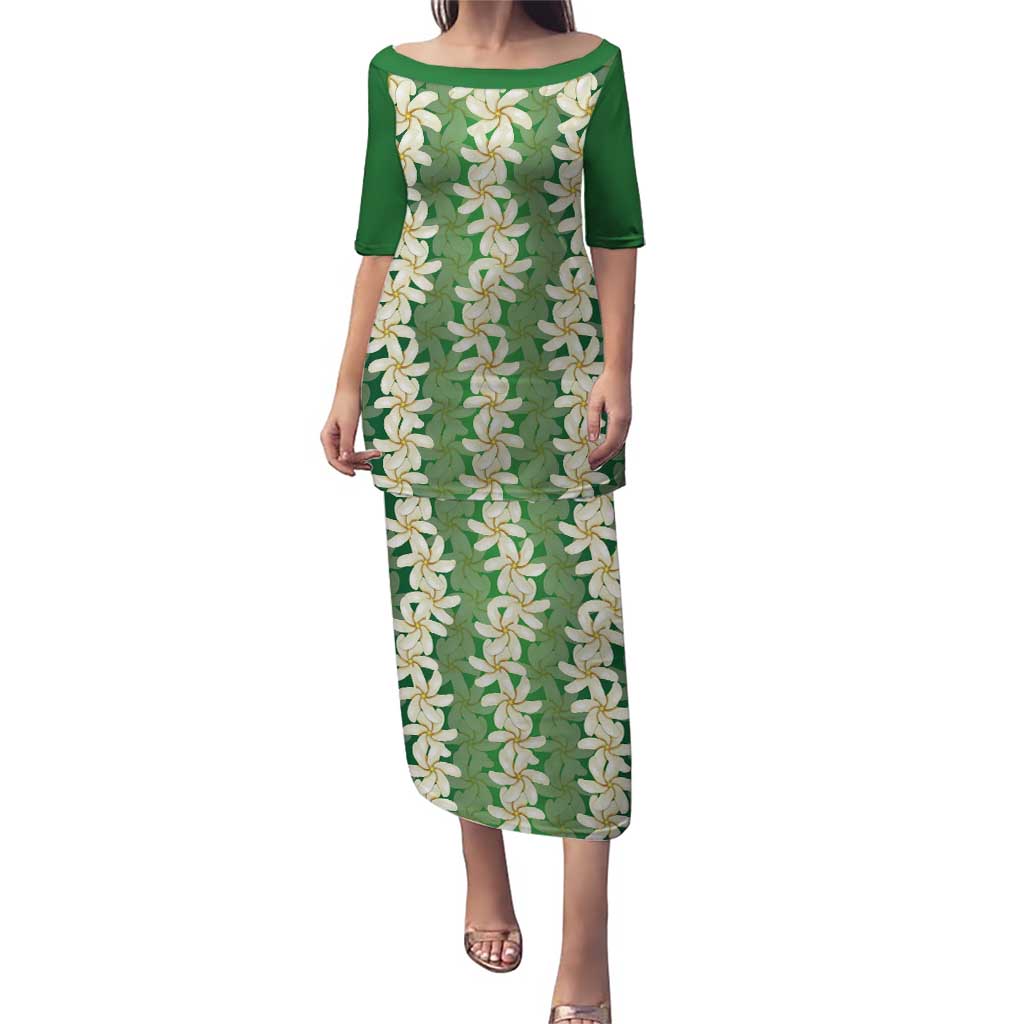 Ia Orana Tahiti Tiare Maori Seamless Style Puletasi LT14 Long Dress Green - Polynesian Pride