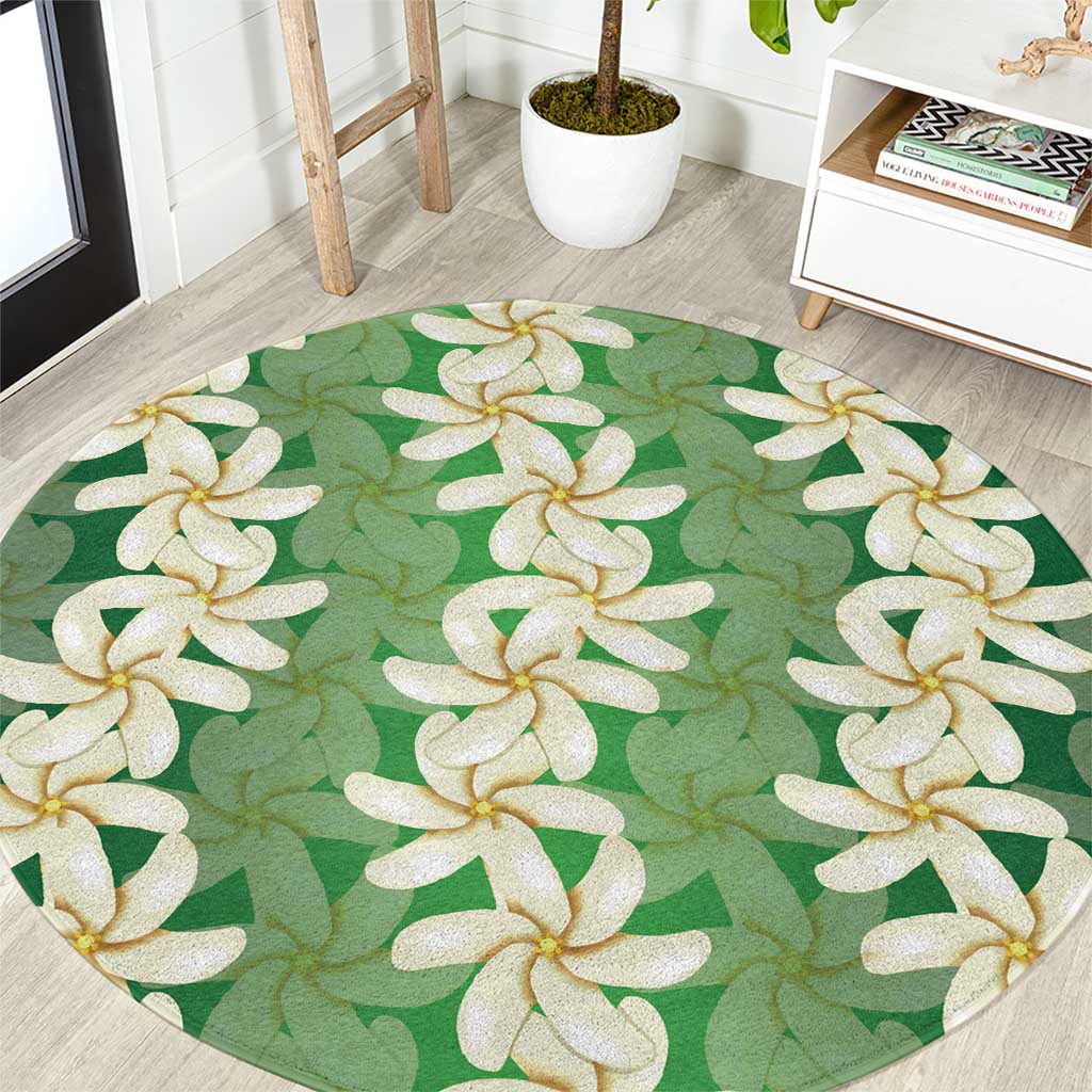 Ia Orana Tahiti Tiare Maori Seamless Style Round Carpet LT14 Green - Polynesian Pride
