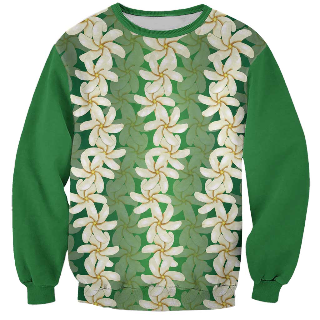 Ia Orana Tahiti Tiare Maori Seamless Style Sweatshirt LT14 Unisex Green - Polynesian Pride