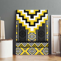 Yellow Taniko Aotearoa Canvas Wall Art Niho Taniwha Mix Poutama LT14 - Polynesian Pride
