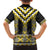 Yellow Taniko Aotearoa Family Matching Long Sleeve Bodycon Dress and Hawaiian Shirt Niho Taniwha Mix Poutama