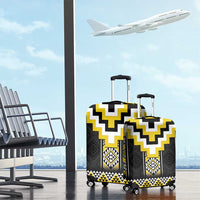 Yellow Taniko Aotearoa Luggage Cover Niho Taniwha Mix Poutama LT14 - Polynesian Pride