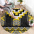 Yellow Taniko Aotearoa Round Carpet Niho Taniwha Mix Poutama