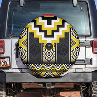 Yellow Taniko Aotearoa Spare Tire Cover Niho Taniwha Mix Poutama LT14 Yellow - Polynesian Pride