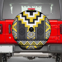 Yellow Taniko Aotearoa Spare Tire Cover Niho Taniwha Mix Poutama LT14 - Polynesian Pride