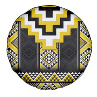 Yellow Taniko Aotearoa Spare Tire Cover Niho Taniwha Mix Poutama LT14 - Polynesian Pride