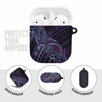 Teal Purple Polynesia Plumeria Tattoo AirPods Case LT14 - Polynesian Pride