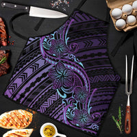 Teal Purple Polynesia Plumeria Tattoo Apron LT14 Purple - Polynesian Pride