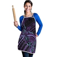 Teal Purple Polynesia Plumeria Tattoo Apron LT14 - Polynesian Pride