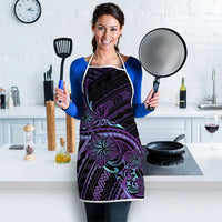 Teal Purple Polynesia Plumeria Tattoo Apron LT14 - Polynesian Pride