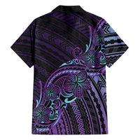 Teal Purple Polynesia Plumeria Tattoo Hawaiian Shirt LT14 - Polynesian Pride