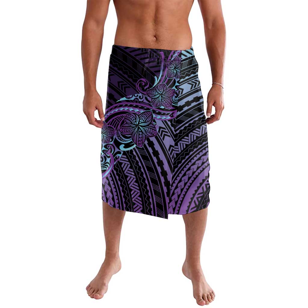 Teal Purple Polynesia Plumeria Tattoo Lavalava LT14 Purple - Polynesian Pride
