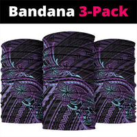 Teal Purple Polynesia Plumeria Tattoo Neck Gaiter LT14 package One Size: 25*50cm Purple - Polynesian Pride