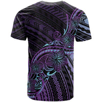 Teal Purple Polynesia Plumeria Tattoo T Shirt LT14 - Polynesian Pride
