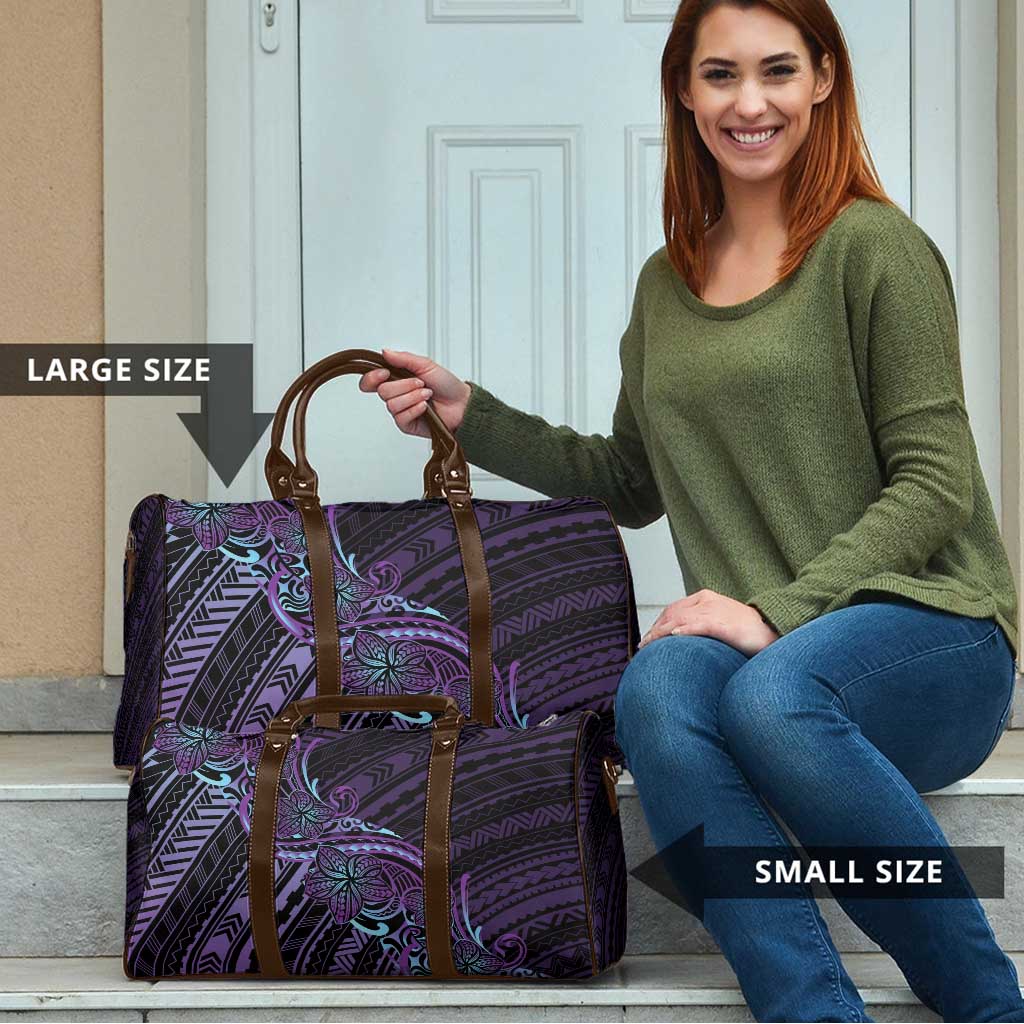 Teal Purple Polynesia Plumeria Tattoo Travel Bag LT14 - Polynesian Pride