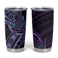 Teal Purple Polynesia Plumeria Tattoo Tumbler Cup LT14 Purple - Polynesian Pride