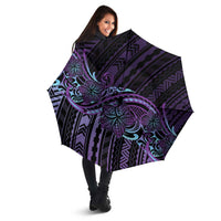 Teal Purple Polynesia Plumeria Tattoo Umbrella LT14 - Polynesian Pride