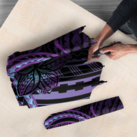 Teal Purple Polynesia Plumeria Tattoo Umbrella LT14 - Polynesian Pride