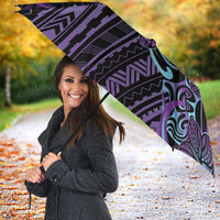 Teal Purple Polynesia Plumeria Tattoo Umbrella LT14 - Polynesian Pride