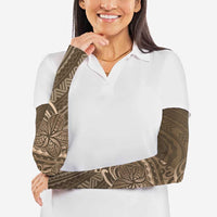 Brown Polynesia Plumeria Tattoo Arm Sleeves LT14 - Polynesian Pride