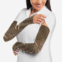 Brown Polynesia Plumeria Tattoo Arm Sleeves LT14 - Polynesian Pride