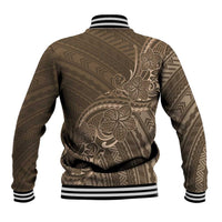 Brown Polynesia Plumeria Tattoo Baseball Jacket LT14 - Polynesian Pride