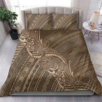 Brown Polynesia Plumeria Tattoo Bedding Set LT14 - Polynesian Pride