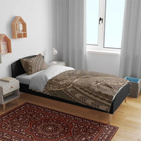 Brown Polynesia Plumeria Tattoo Bedding Set LT14 - Polynesian Pride