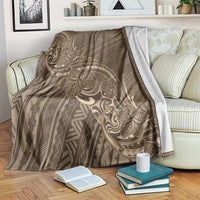 Brown Polynesia Plumeria Tattoo Blanket LT14 Brown - Polynesian Pride